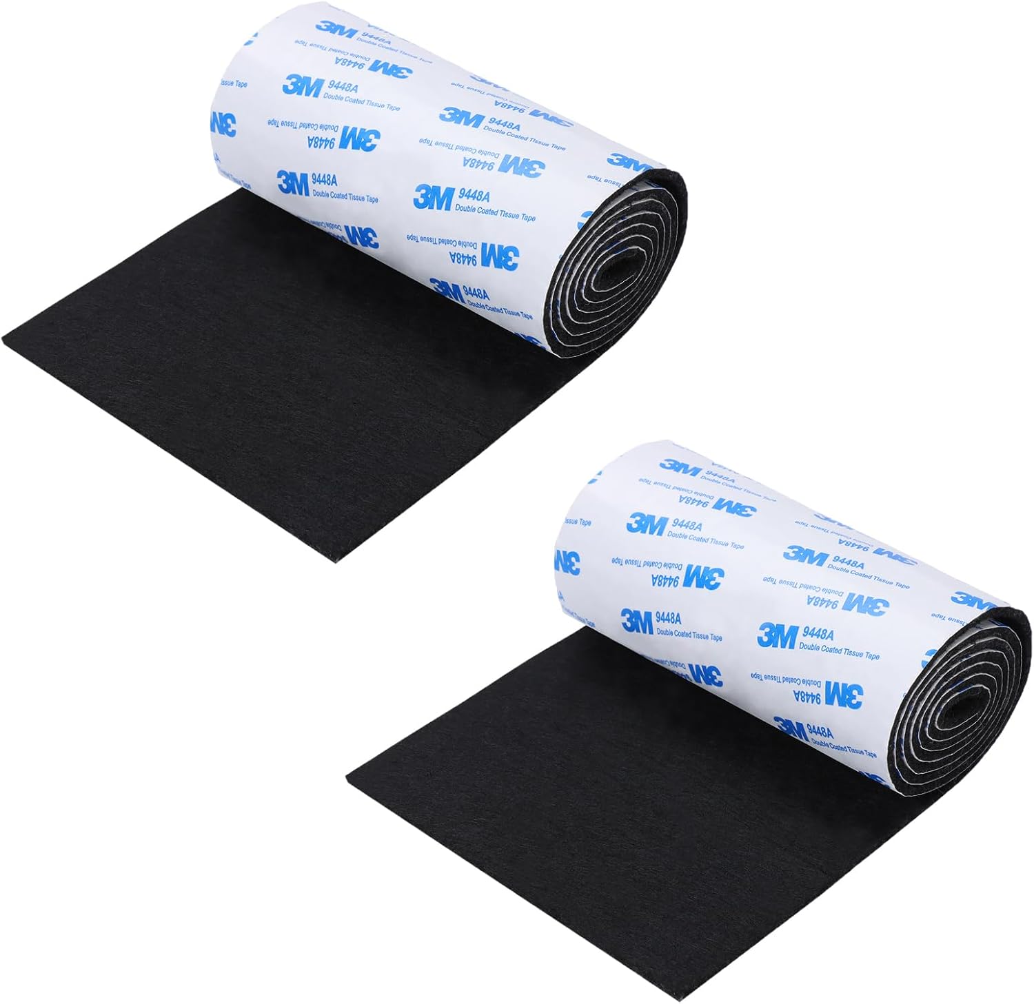 Felt Furniture Pads, Non Slip Self Adhesive Cuttable Felt Tape Black Heavy Duty Felts Strip Roll