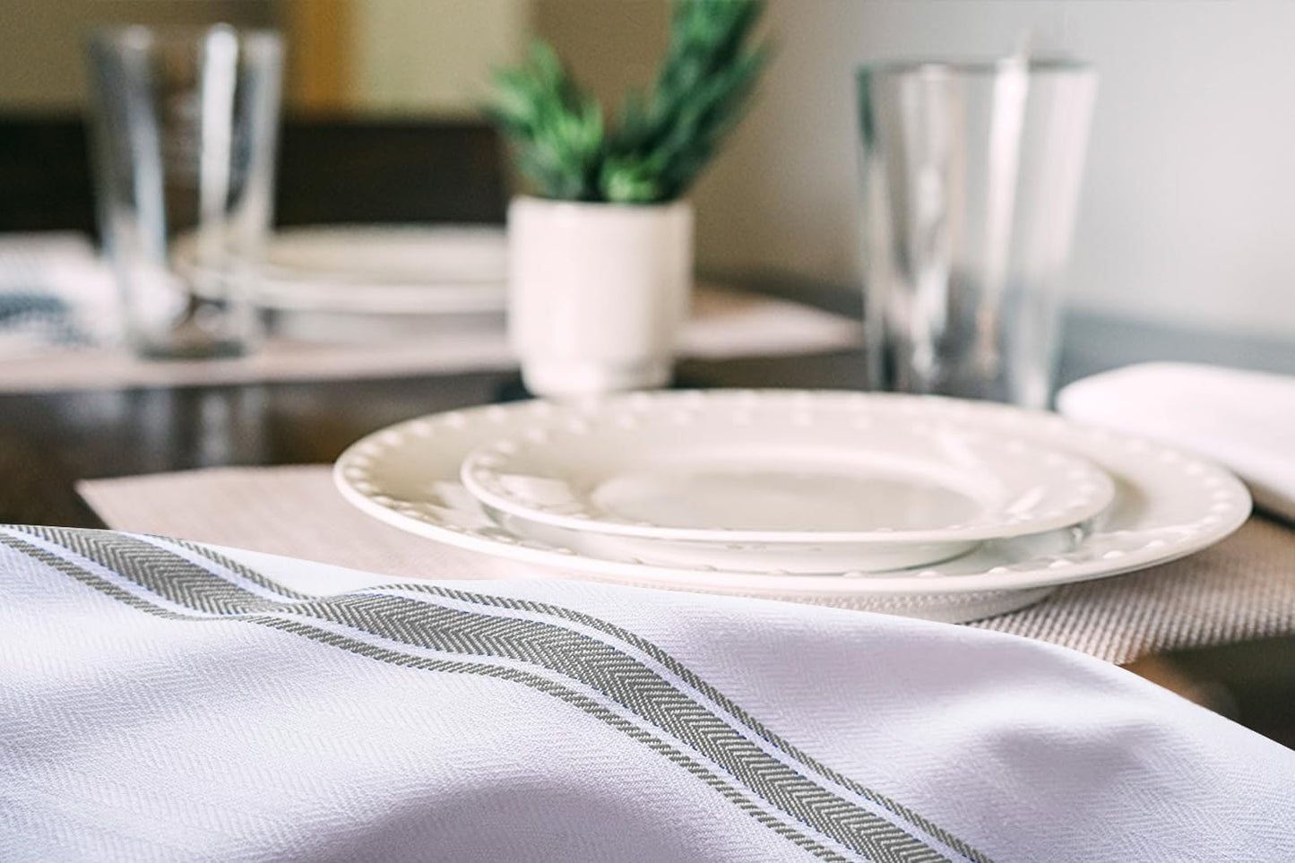 Dish Towels Set (Value Pack of 45) Size 15x25 Inch, 100% Cotton Soft & Absorbent Linen Kitchen