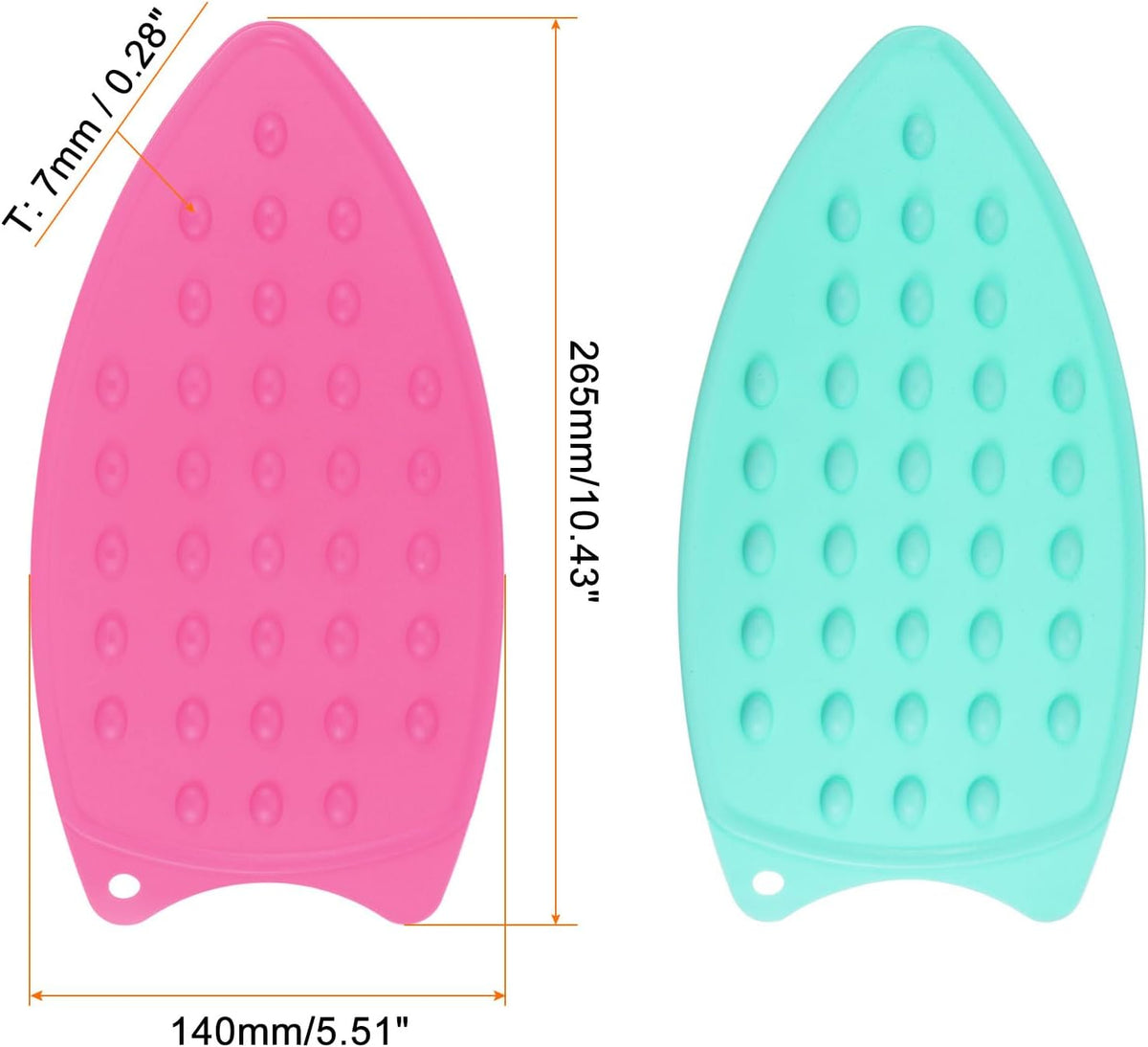 HARFINGTON 2pcs Silicone Iron Rest Pad, Multipurpose Iron Hot Resistant Mat Iron Rest Plate for