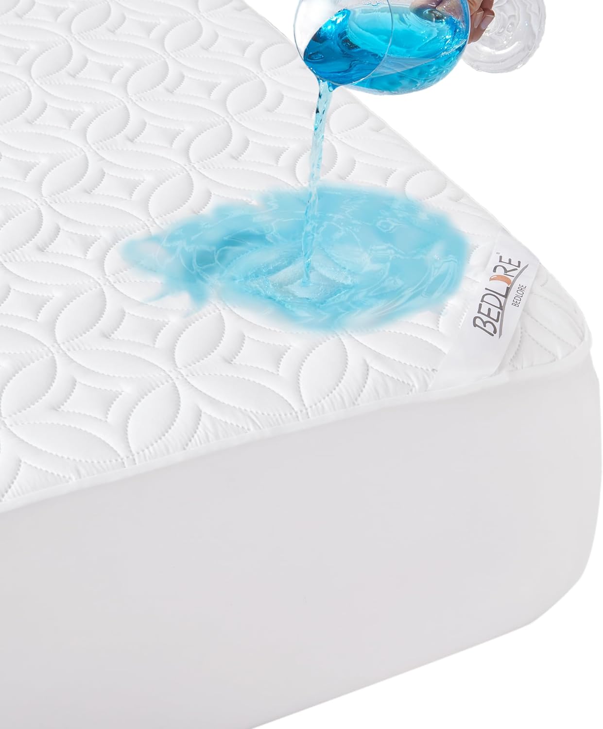 BEDLORE Waterproof Mattress Protector, Queen Size Noiseless Mattress Pad with Deep Pocket 6"-18"