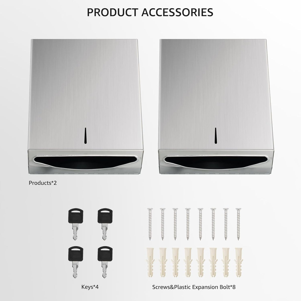 Paper Towel Dispenser Wall Mount - Multifold Trifold Paper Towel Dispensers, Large Capacity