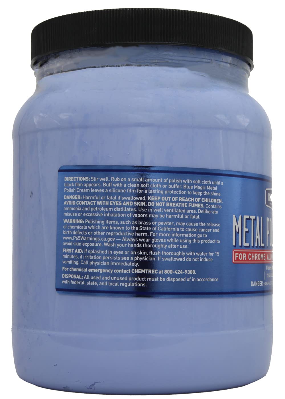 Blue Magic 550 Metal Polish Cream Non-Abrasive Tarnish and Oxidation Remover for Chrome, Aluminium