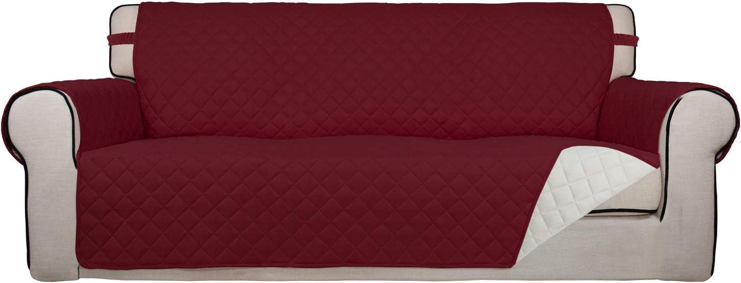 PureFit Reversible Quilted Sofa Cover, Water Resistant Slipcover Furniture Protector, Washable