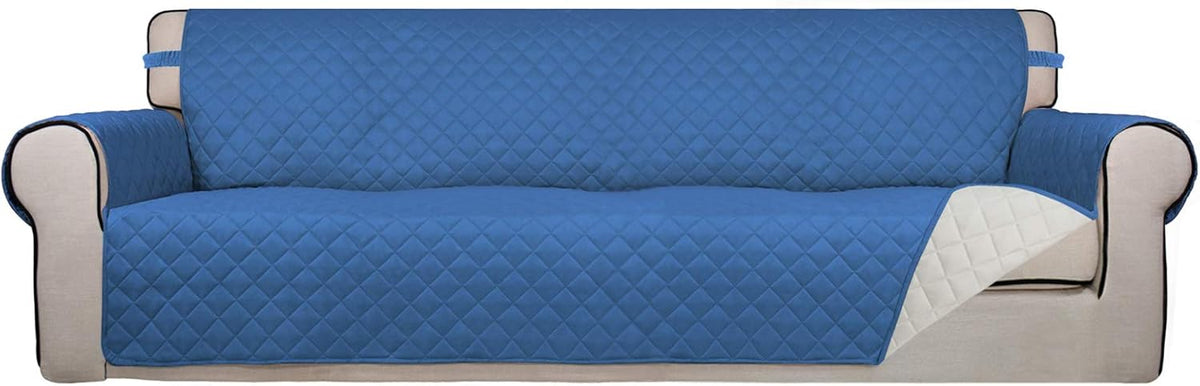 PureFit Reversible Quilted Sofa Cover, Water Resistant Slipcover Furniture Protector, Washable