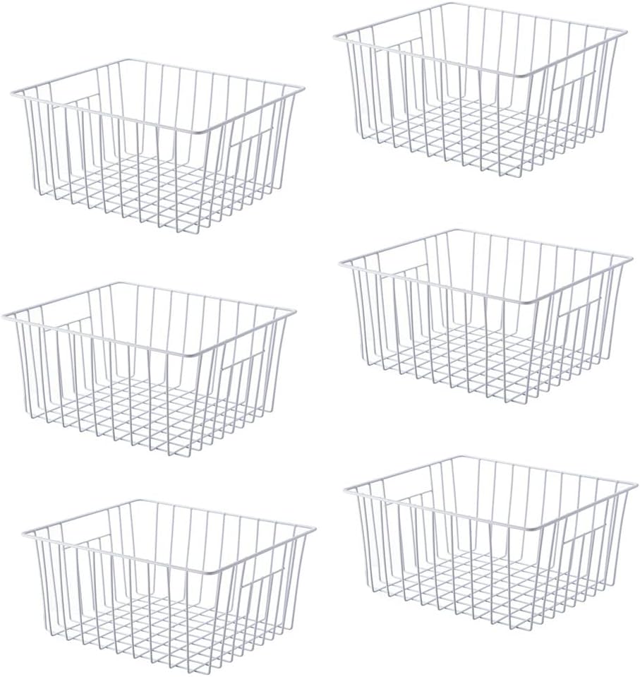 Upright Freezer Organizer Bins， Freezer Baskets for 14, 15 cu.ft Standup Freezer, Wire Storage