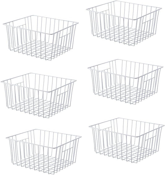 Upright Freezer Organizer Bins， Freezer Baskets for 14, 15 cu.ft Standup Freezer, Wire Storage