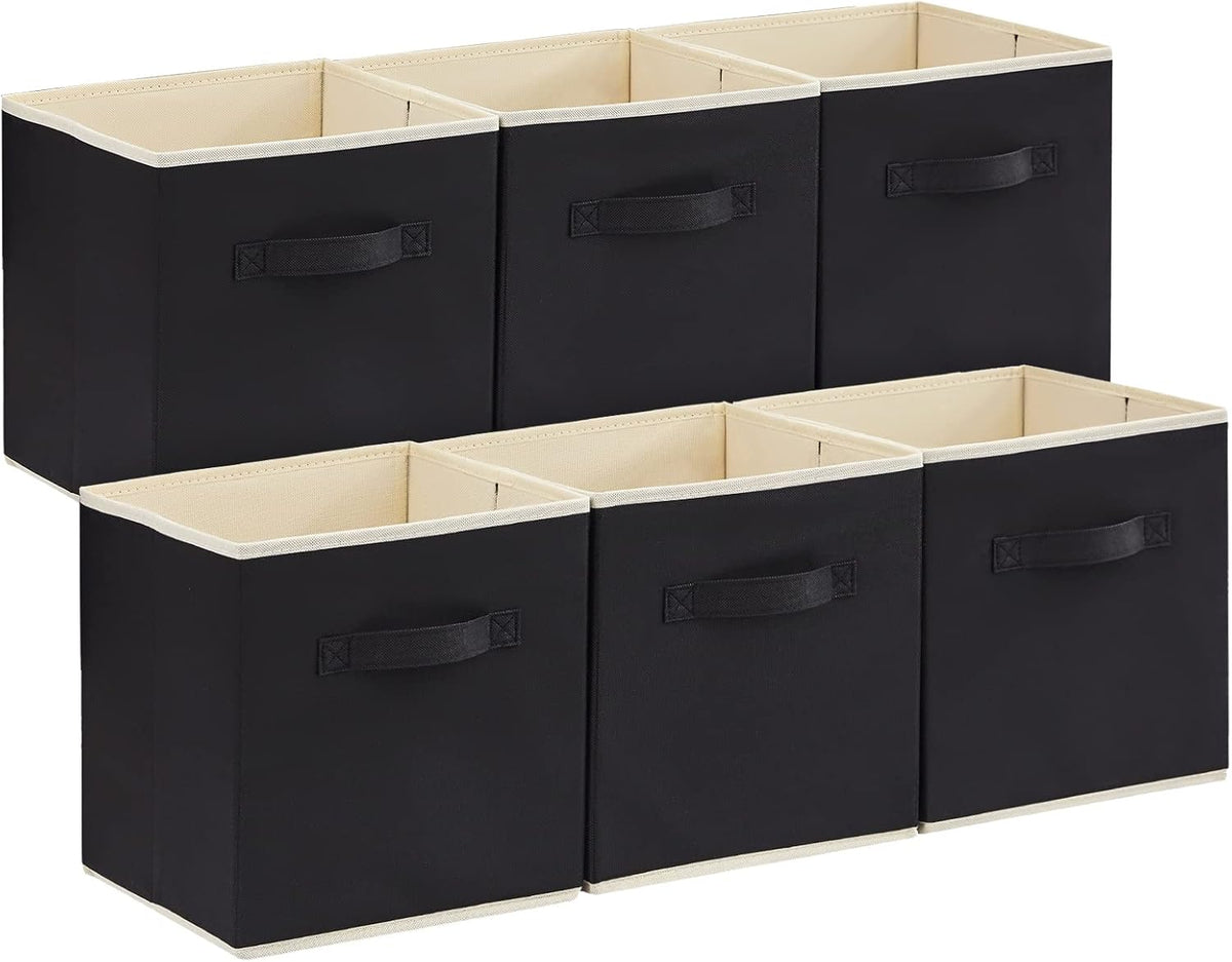 Lifewit Collapsible Fabric Storage Cubes Bins Set 11 Inch, Foldable Cubby Organizers Boxes, 6 Pack