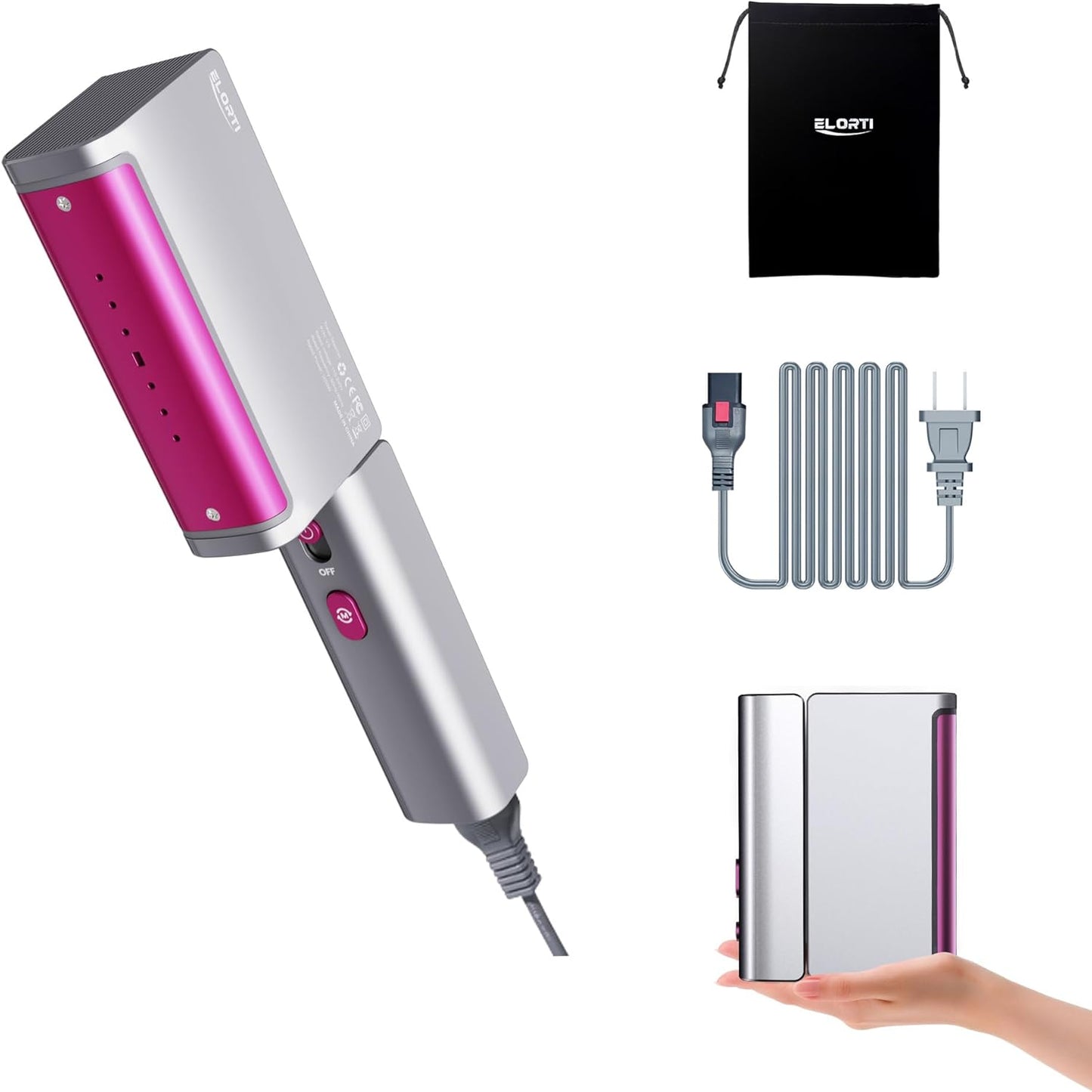 1200W Travel Steamer for Clothes Portable Mini, Dual Voltage, Small Foldable Clothes Steamer and