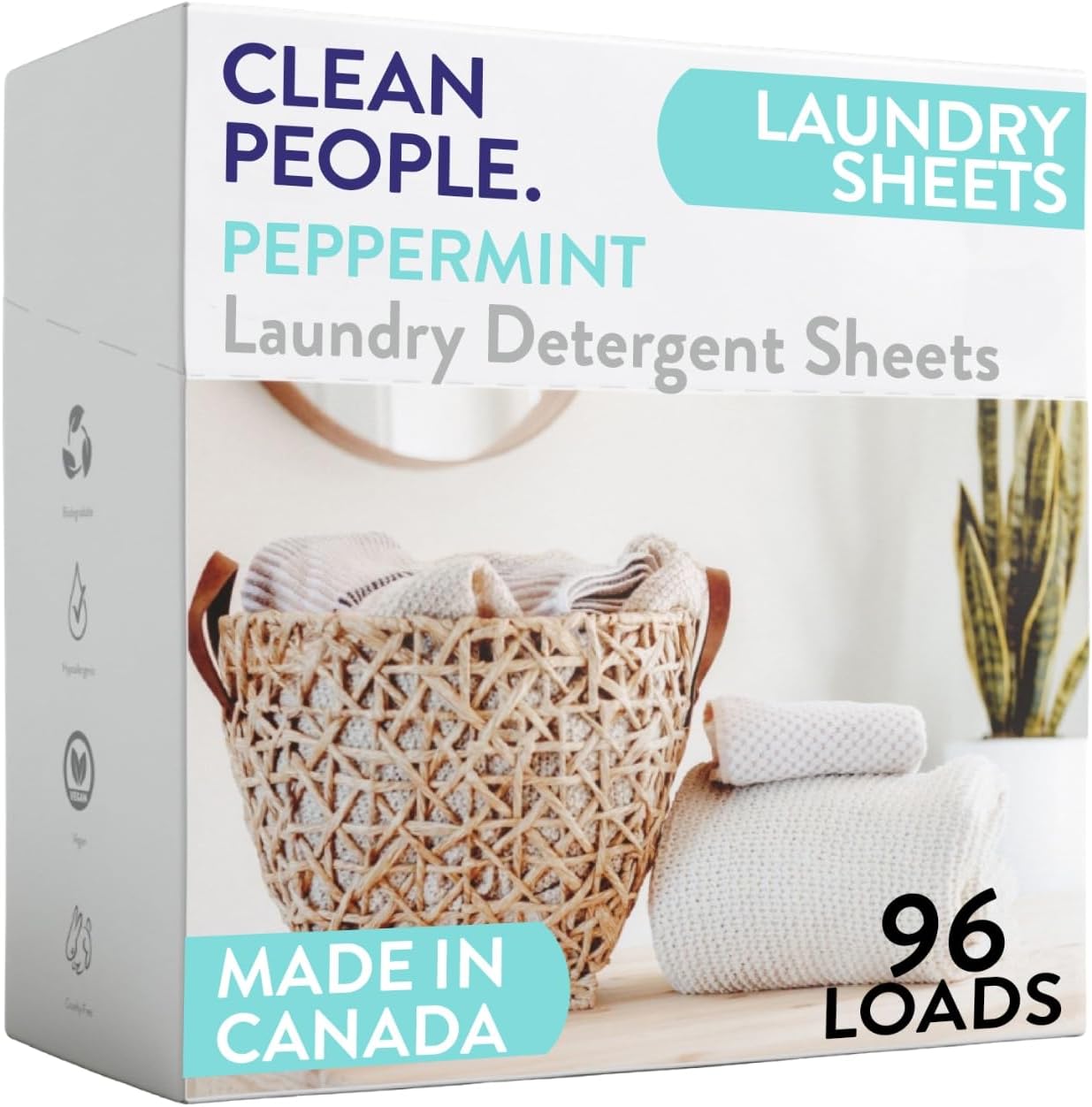 The Clean People Laundry Detergent Sheets - Laundry Soap - Ultra Concentrated, Recyclable
