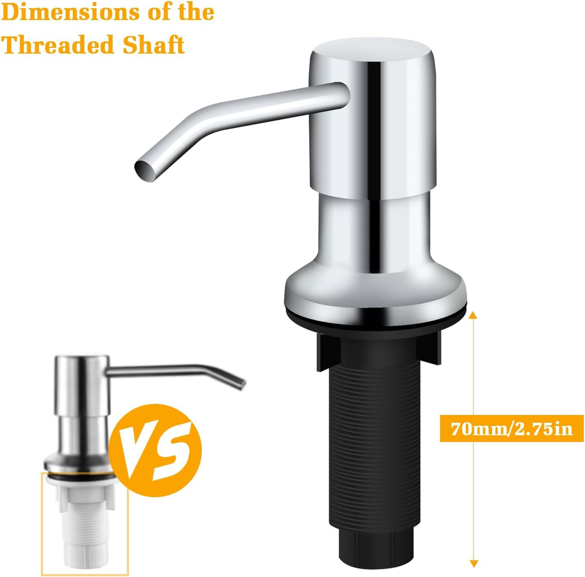 Soap Dispenser for Kitchen Sink, Built in Sink Soap Dispenser Lotion Dispenser with 17 OZ Bottle