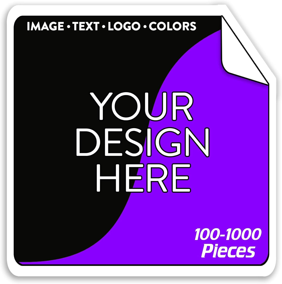 5-1000 Custom Vinyl Stickers - Upload Your own Image, Text, Design, Logo - Personalized Logo Labels