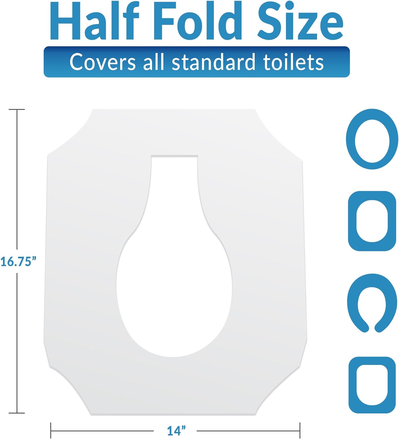 Reli. Toilet Seat Covers (1250 Pcs, 5 Packs of 250) | Disposable Toilet Seat Cover - Flushable