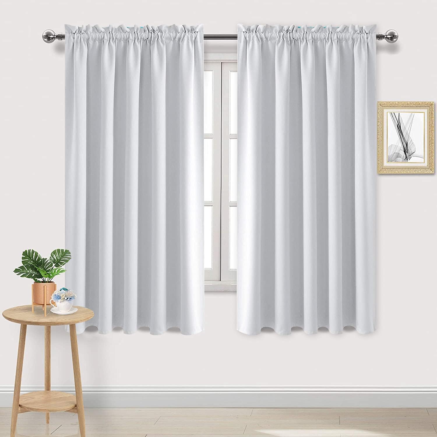 DWCN Blackout Curtains for Bedroom – Rod Pocket Thermal Insulated Noise Reducing Noise Reducing