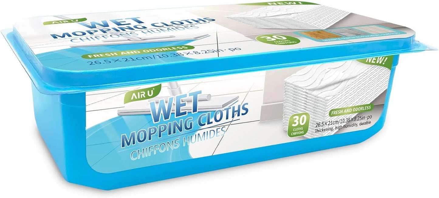 AIR U+ Wet Pads Refill for Swiffer Sweeper Wet Mopping Cloth, Unscented Disposable Floor Cleaning