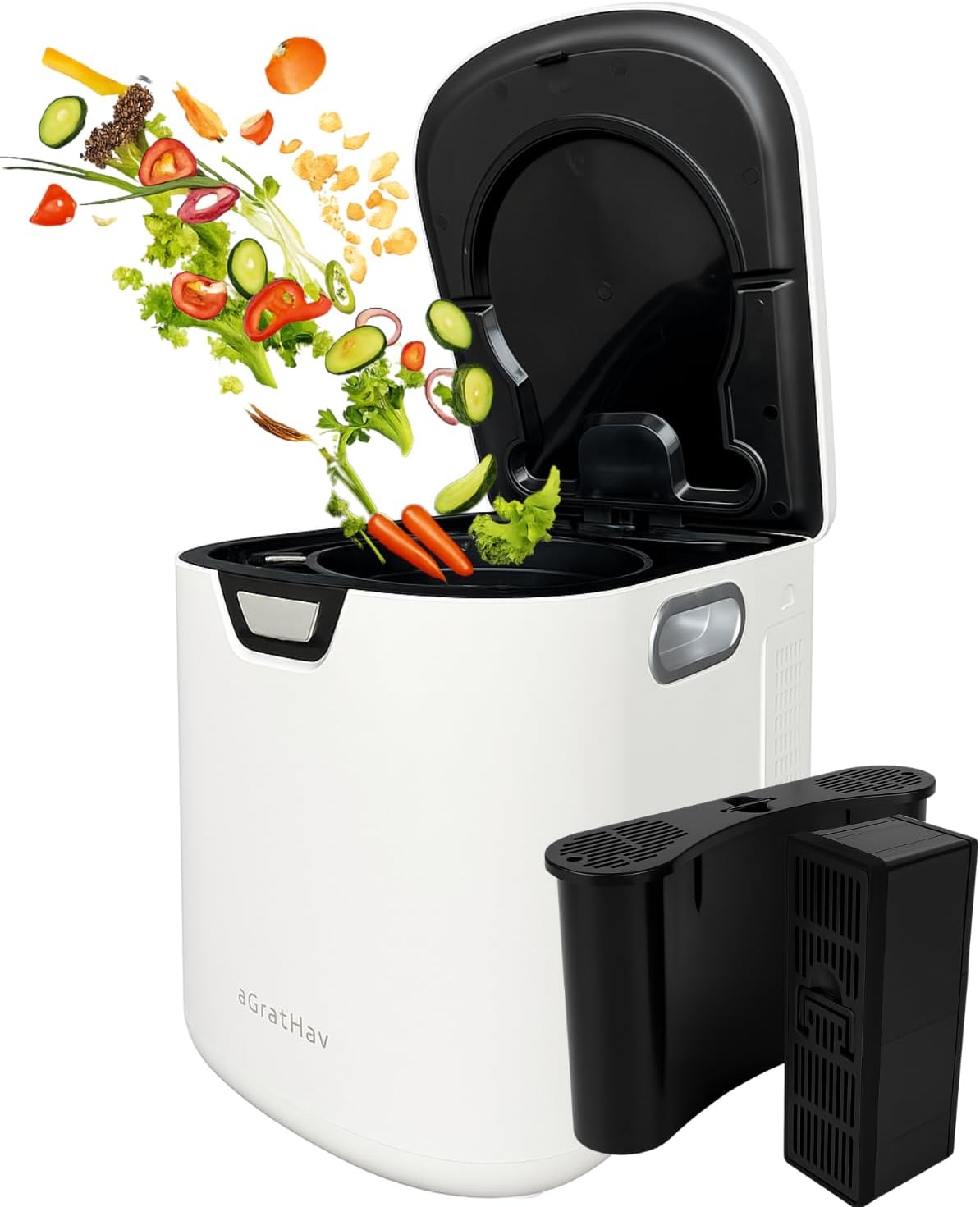 Electric Composter for Kitchen, Compost Bin - 4L Large Capacity, 3 Processing Modes, 3 Capacity