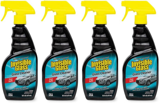 Invisible Glass 92163-4PK Premium Glass and Window Cleaner for Auto and Home Cleans Glass, Windows