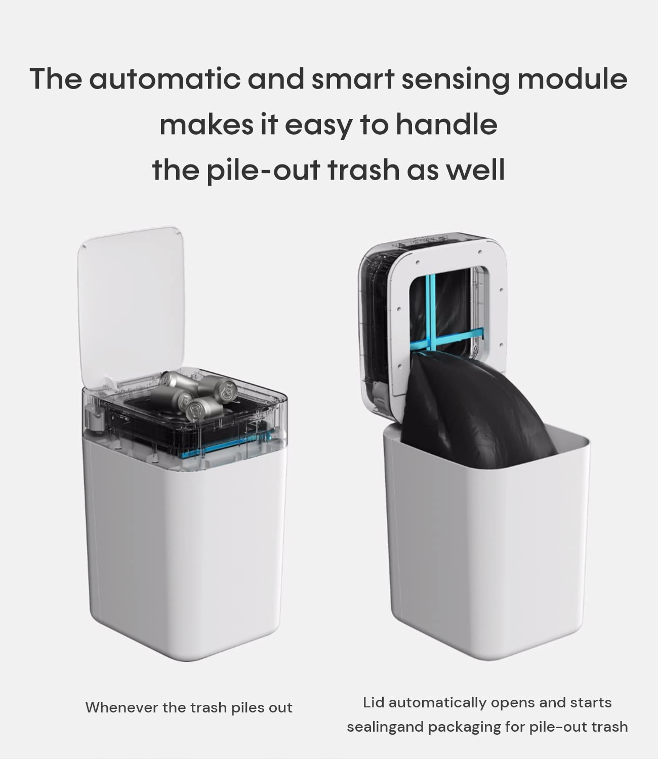 TOWNEW T1S 4.1 Gallon Automatic Self-Sealing and Self-Changing, Motion Sense Activated Trash Can