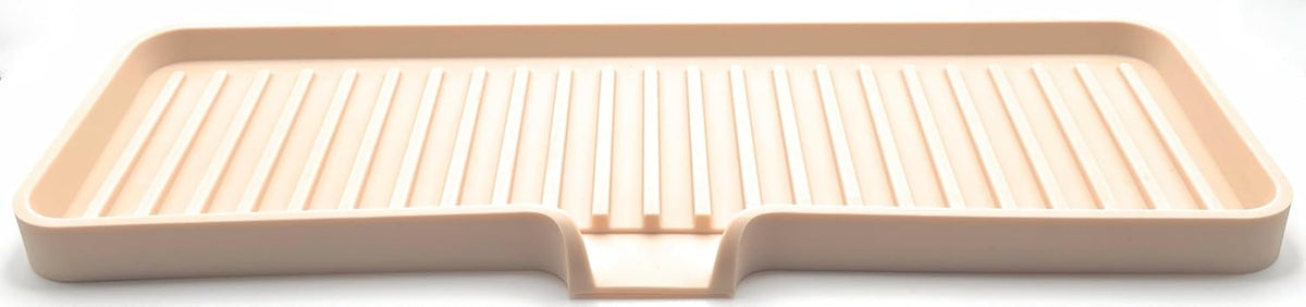 Happitasa Silicone Soap Dish Tray and Sponge Holder with Drain Chute | Bathroom and Kitchen Sink