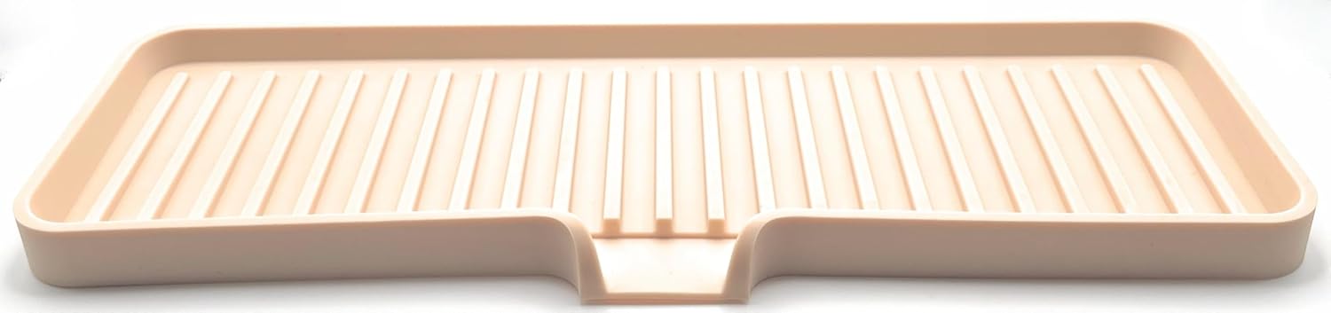 Happitasa Silicone Soap Dish Tray and Sponge Holder with Drain Chute | Bathroom and Kitchen Sink
