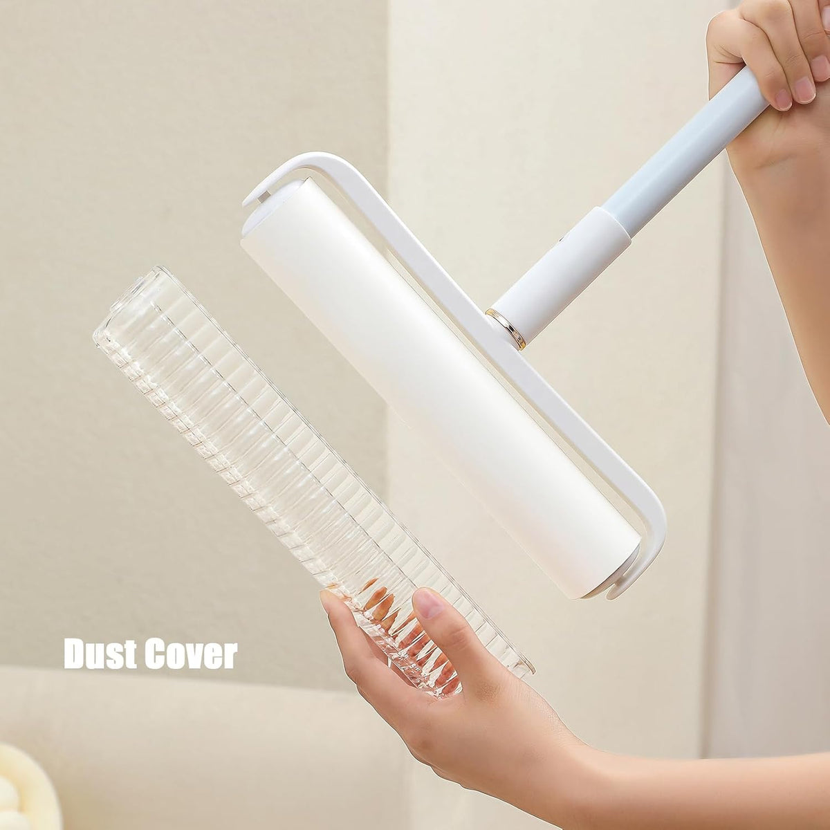 Floor Lint Roller Long Handle with Cover and 2 Refills for Pet Hair Extra Sticky Large 9.45 inch