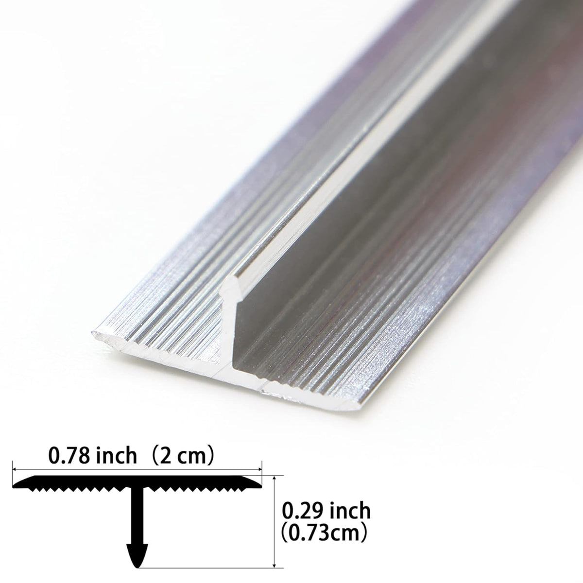 3Pcs Aluminum T Molding Trim & Floor Transition Strips, Flat Divider Strip for Door Threshold and