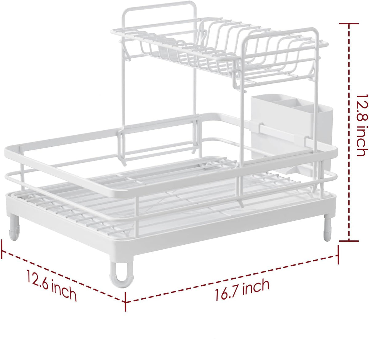 Dish Drying Rack - X-Large Stainless Steel Dish Rack for Kitchen Counter, 2-Tier Kitchen Organizers