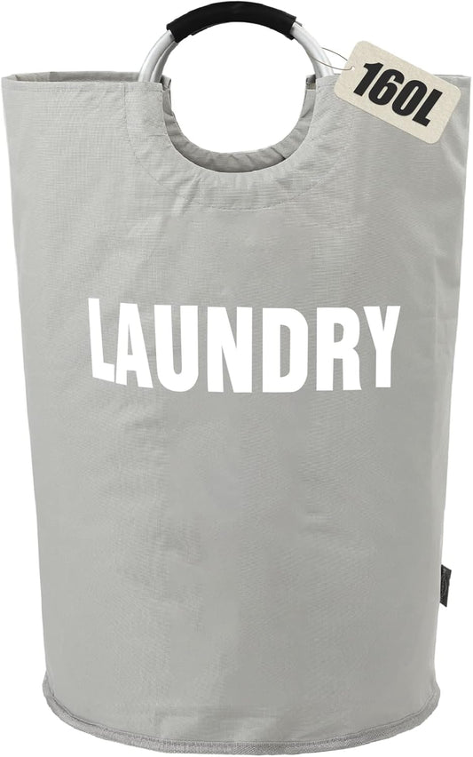 DOKEHOM 160L XX-Large Laundry Basket (7 Colors), Collapsible Laundry Bag, Foldable Laundry Hamper