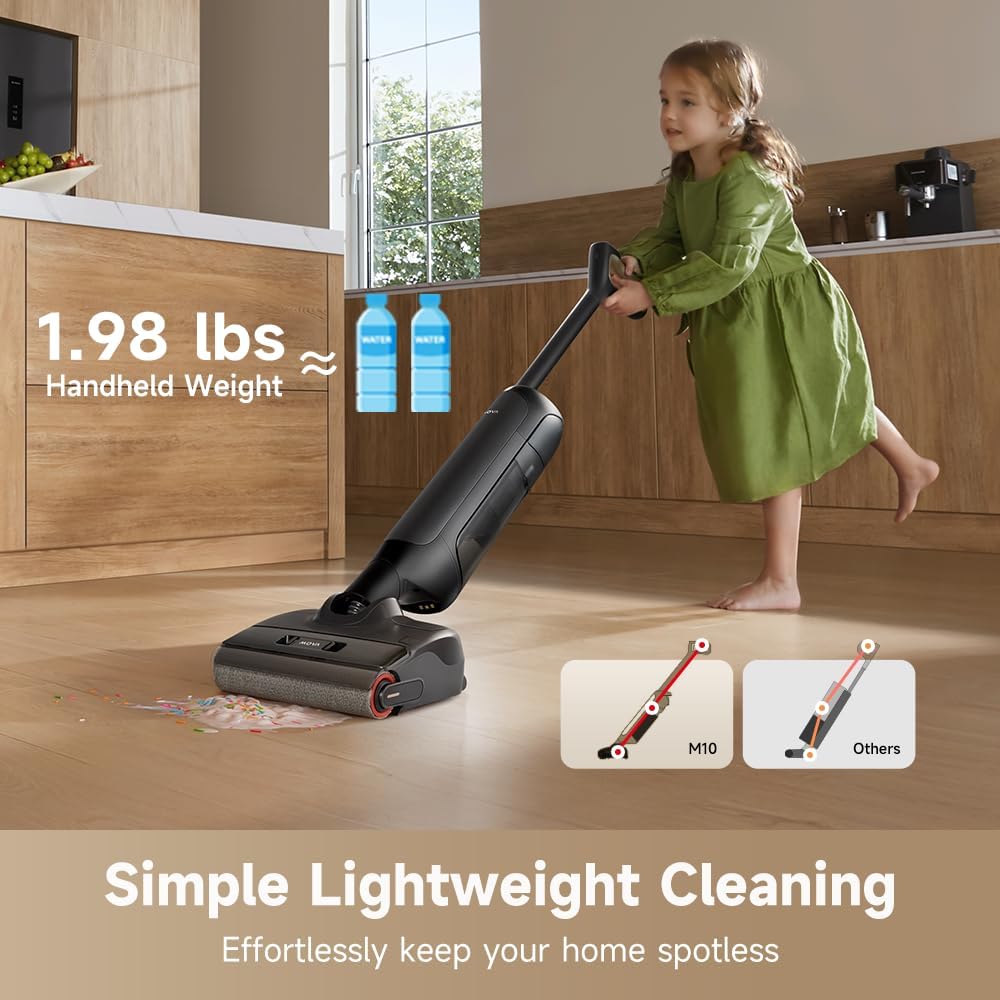 MOVA M10 Cordless Wet Dry Vacuum Cleaner 180° Lie-Flat Smart Vacuum Mop All in One for Hard Floor
