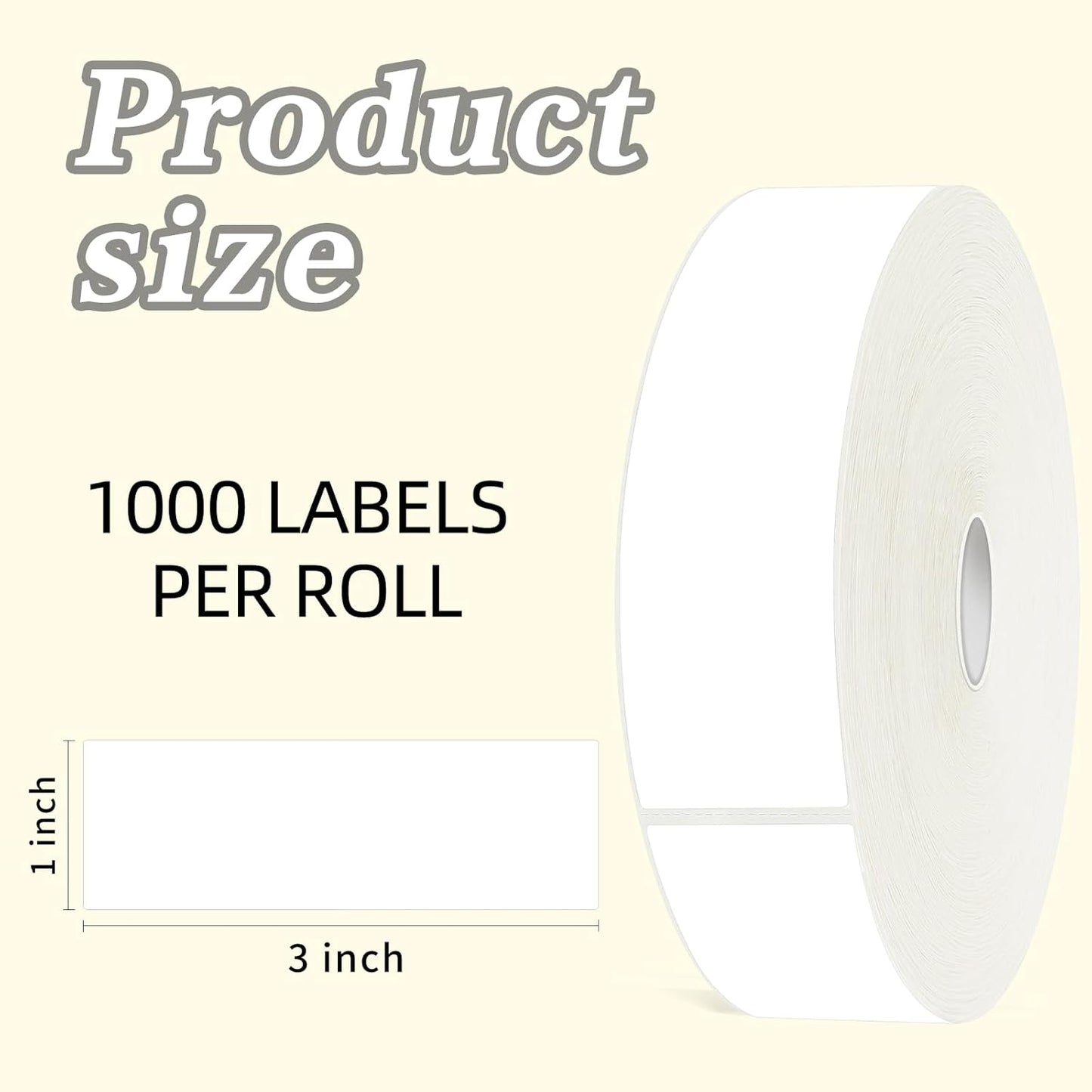 1000 Blank Removable Freezer Labels Water Oil Resistant with Perforation Line for Food Containers