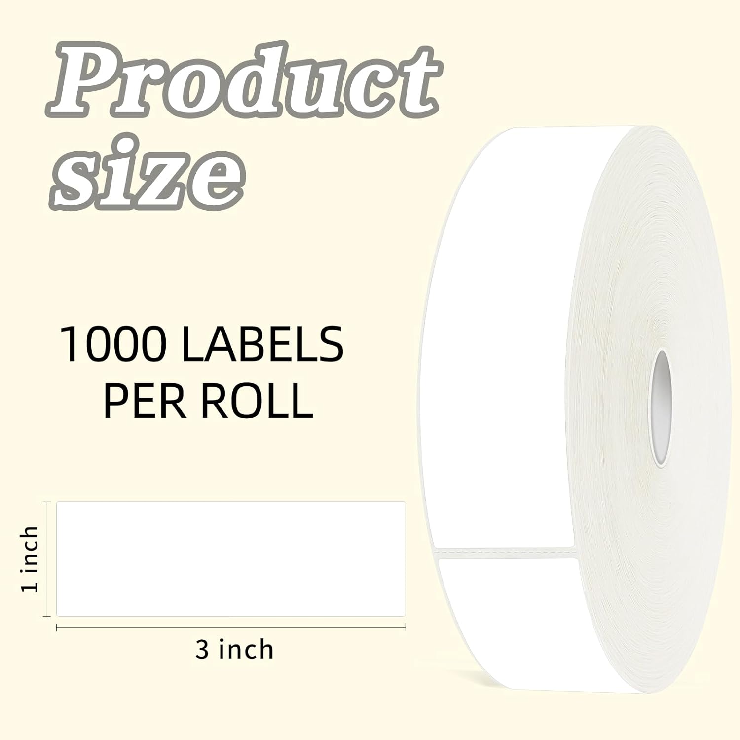 1000 Blank Removable Freezer Labels Water Oil Resistant with Perforation Line for Food Containers