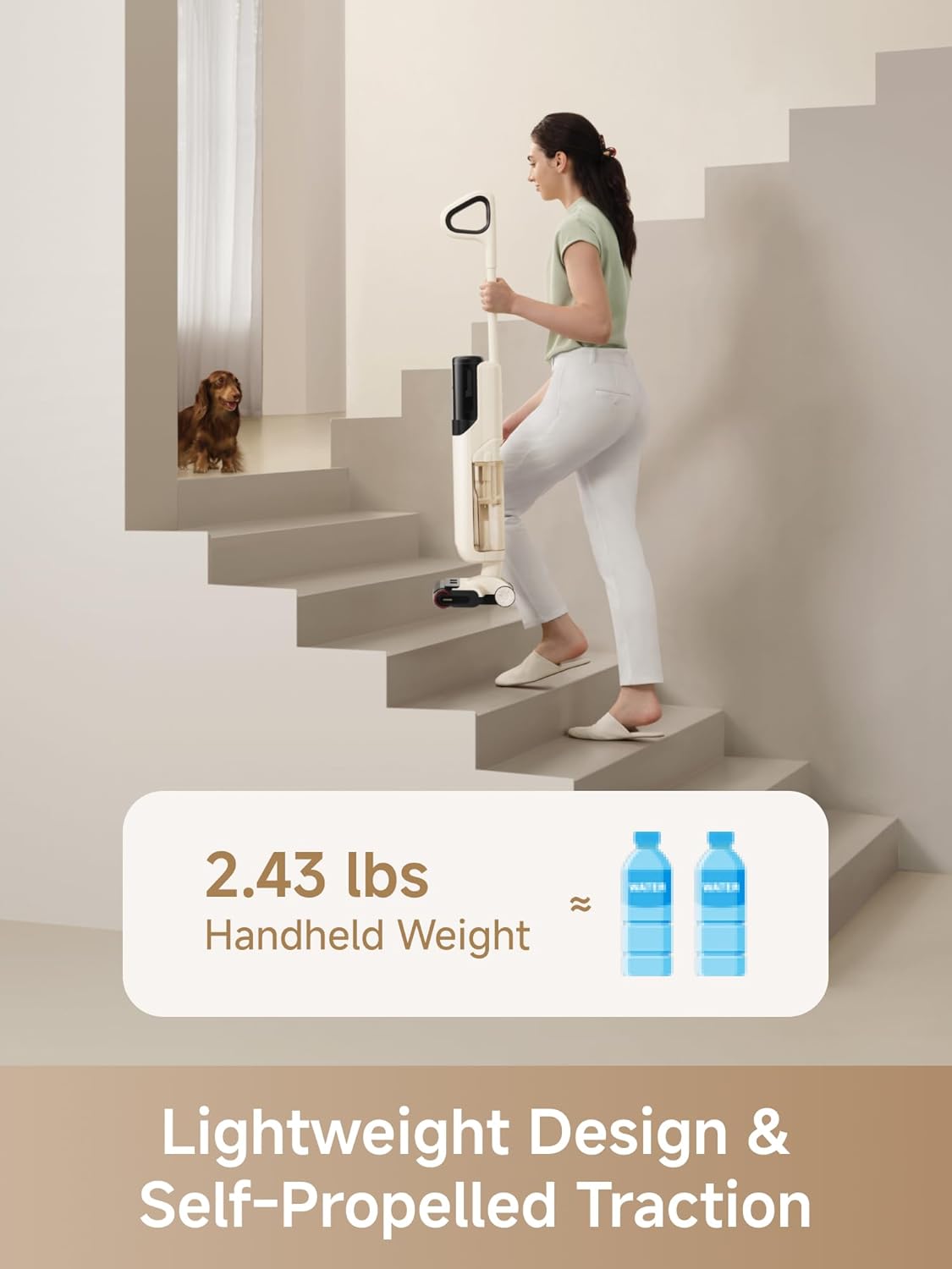 MOVA K30 SE Wet Dry Vacuum Cleaner, 180° Lie-Flat Reach Smart Vacuum Mop, 0 in Dual-Edge Cleaning
