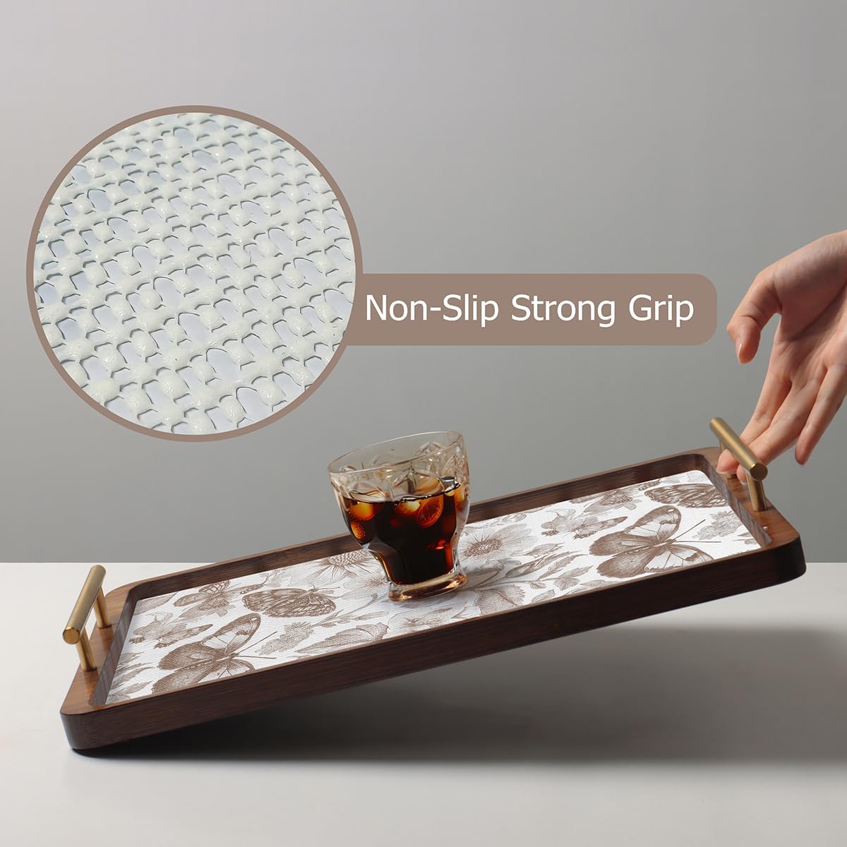 Drawer and Shelf Liner for Kitchen Cabinets,Non-Adhesive Cabinet Liner,Non Slip Waterproof Drawer