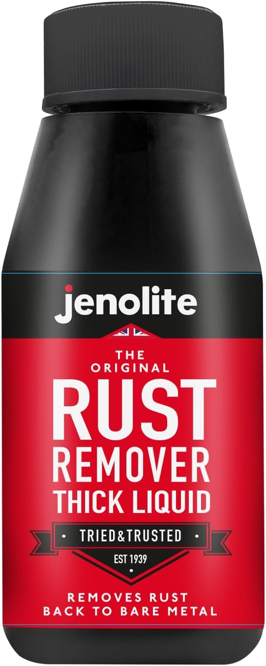 JENOLITE Rust Remover for Metal - Fast Acting No Drip Thick Liquid - Industrial Strength, Removes