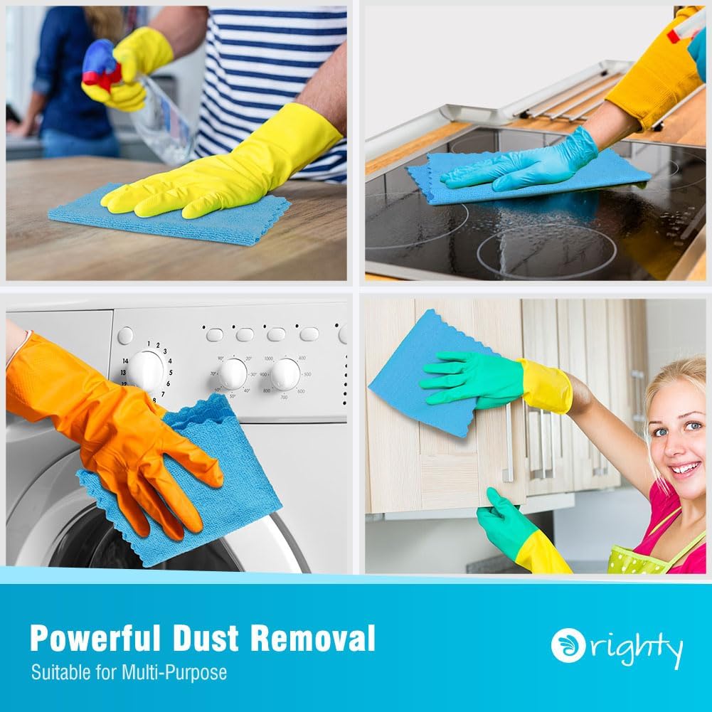 Orighty Cleaning Cloths Bulk, 150 Pack Shop Rags Reusable, Multi-Purpose Shop Towels for Cars