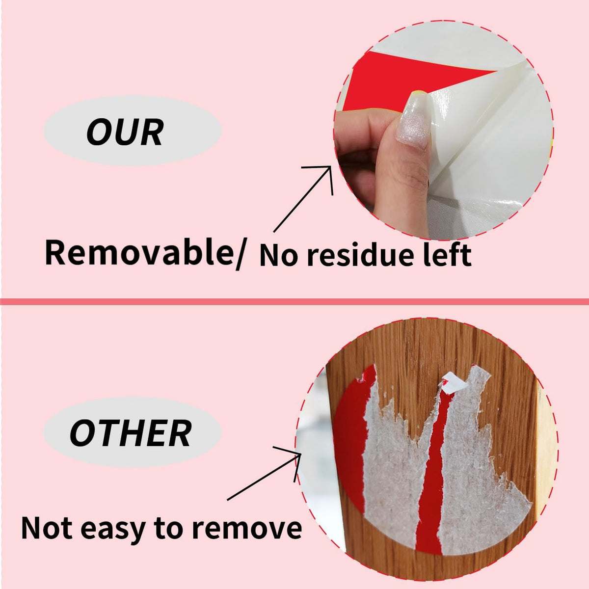 STARLIBOO 250 Red 2*3 Inch Rectangle Removable Writable Color Coding Labels, Name Tag Stickers