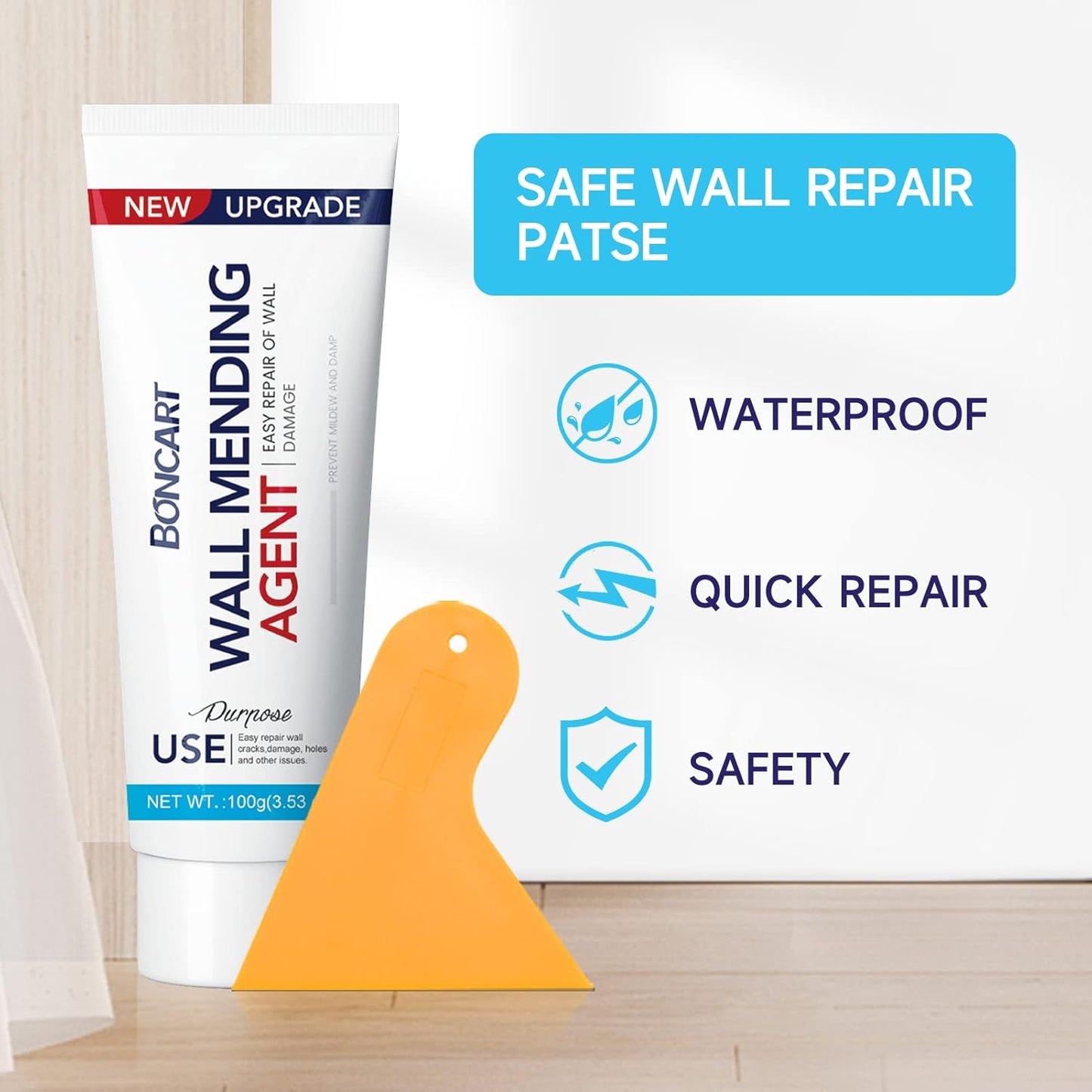 Drywall Repair Kit, Spackle Wall Repair Kit, 3 Pack Wall Mending Agent Putty, Wall Repair Paste