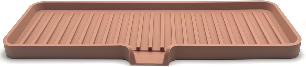 Happitasa Silicone Soap Dish Tray and Sponge Holder with Drain Chute | Bathroom and Kitchen Sink