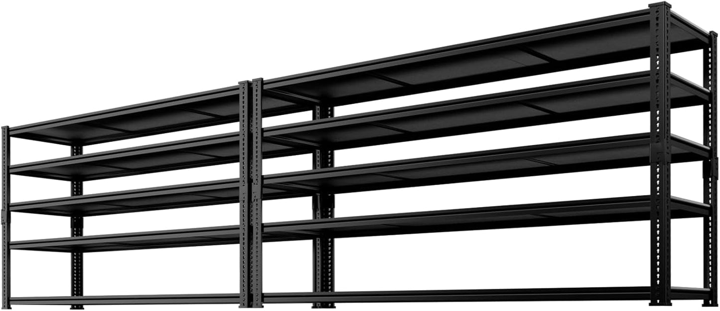 Storage Shelves Heavy Duty 2 PCS,60" L x 24" W x 78" H Garage Storage Shelves Unit Loads 3700LBS