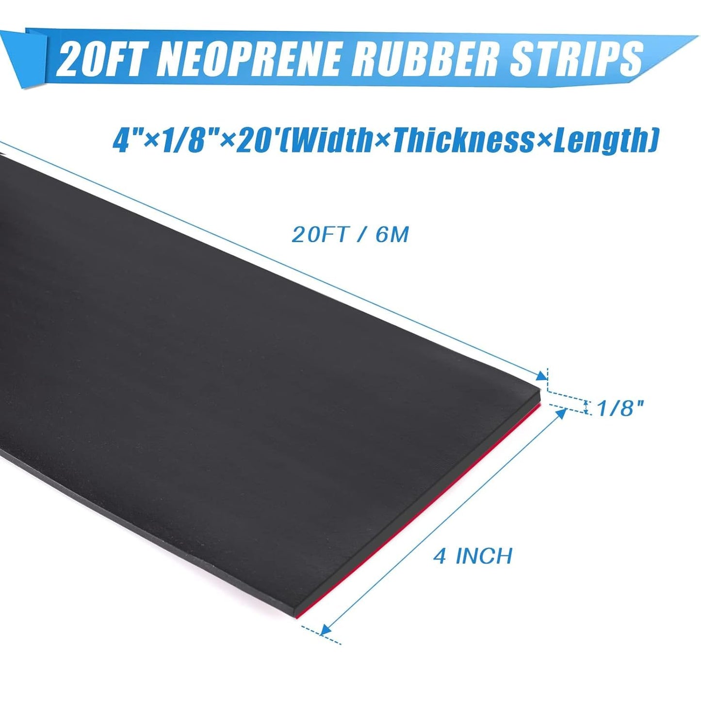 Adhesive Rubber Strips Neoprene Rubber Sheets, Rolls & Strips with Adhesive Backing Rubber Pads