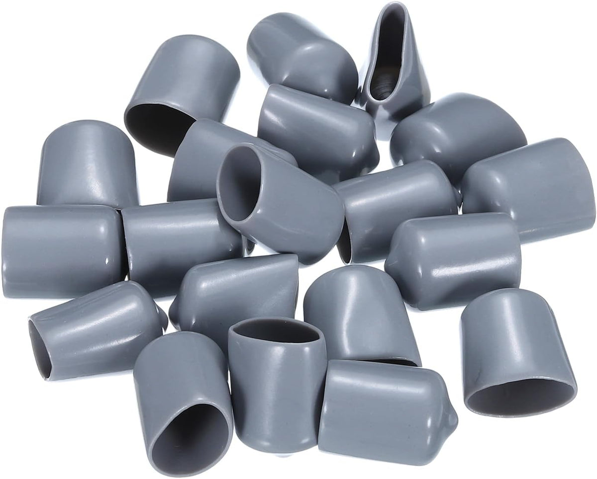 uxcell 20pcs Rubber End Caps 16mm(5/8") ID Vinyl PVC Round Tube Bolt Cap Cover Screw Thread