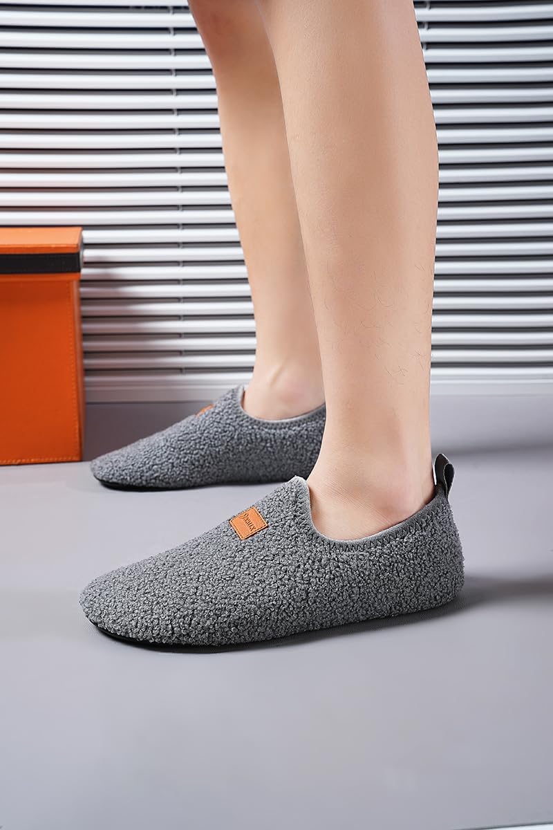 QZKDM Lightweight Slip on Grip Indoor House Slippers Barefoot Non Slip Home Exercise Yoga Shoes for