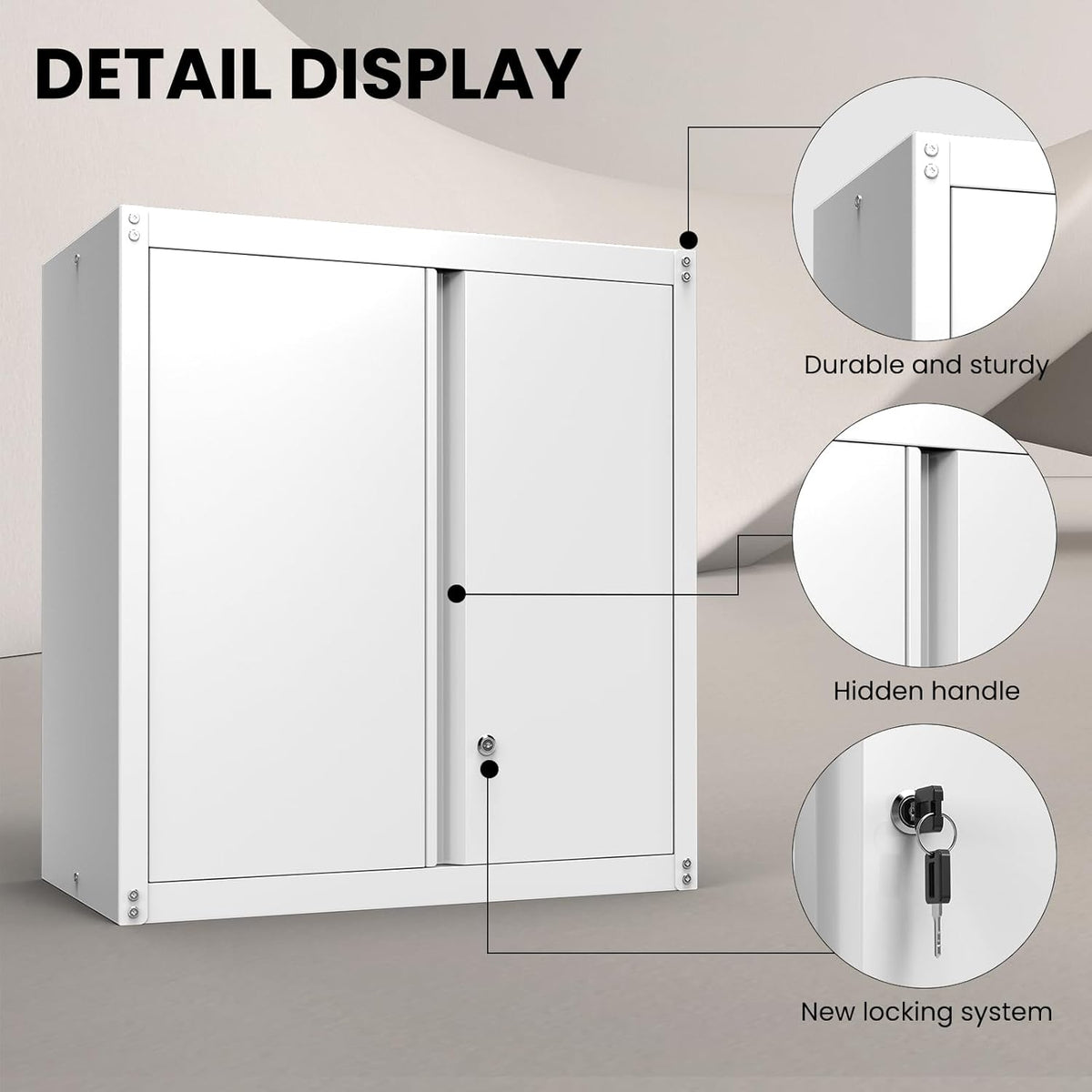 Metal Wall Cabinet,Garage Wall Mounted Cabinets,Steel Locking Cabinet,Metal Wall Cabinets for