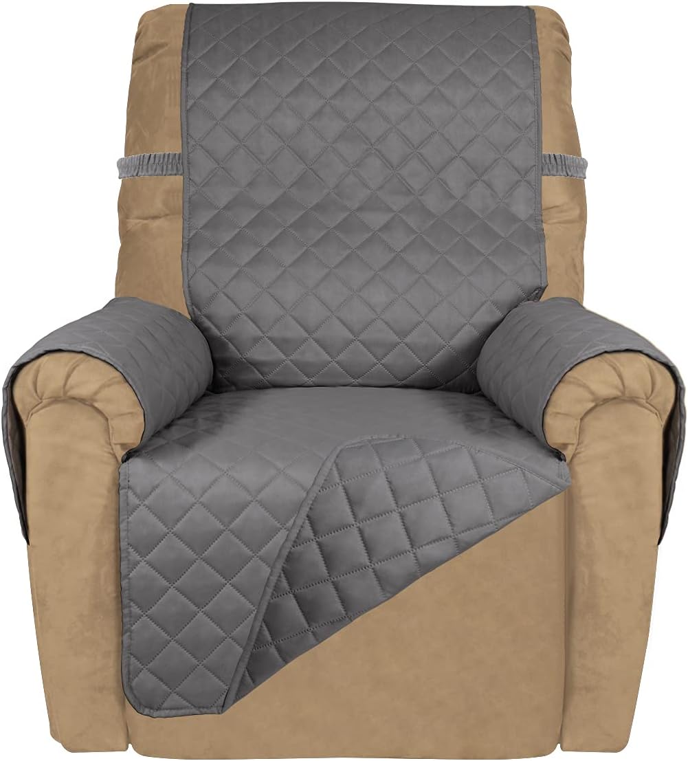 PureFit Reversible Quilted Sofa Cover, Water Resistant Slipcover Furniture Protector, Washable