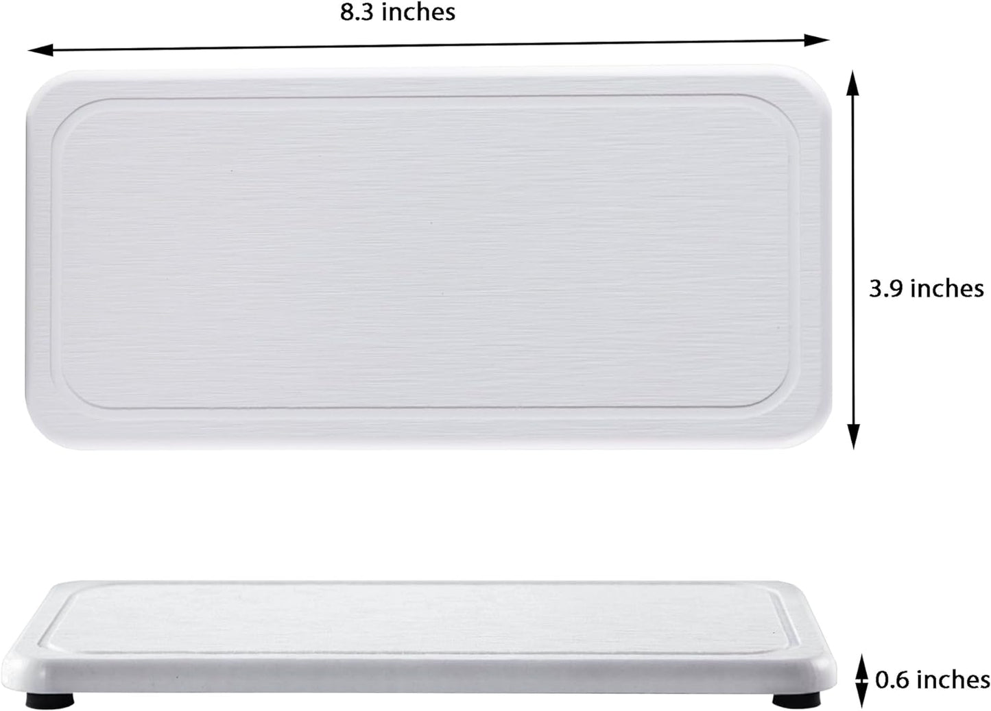 2 Pcs Water Absorbing Stone Trays, Kitchen/Bathroom Sink Soap Dish, Diatomite Tray Used for Hand