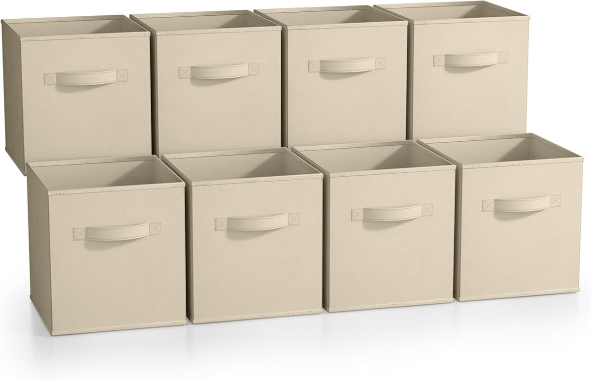 Sorbus Fabric Storage Cubes - 8 Foldable Storage Bins for Organizing Pantry, Cubbies, Toy Box