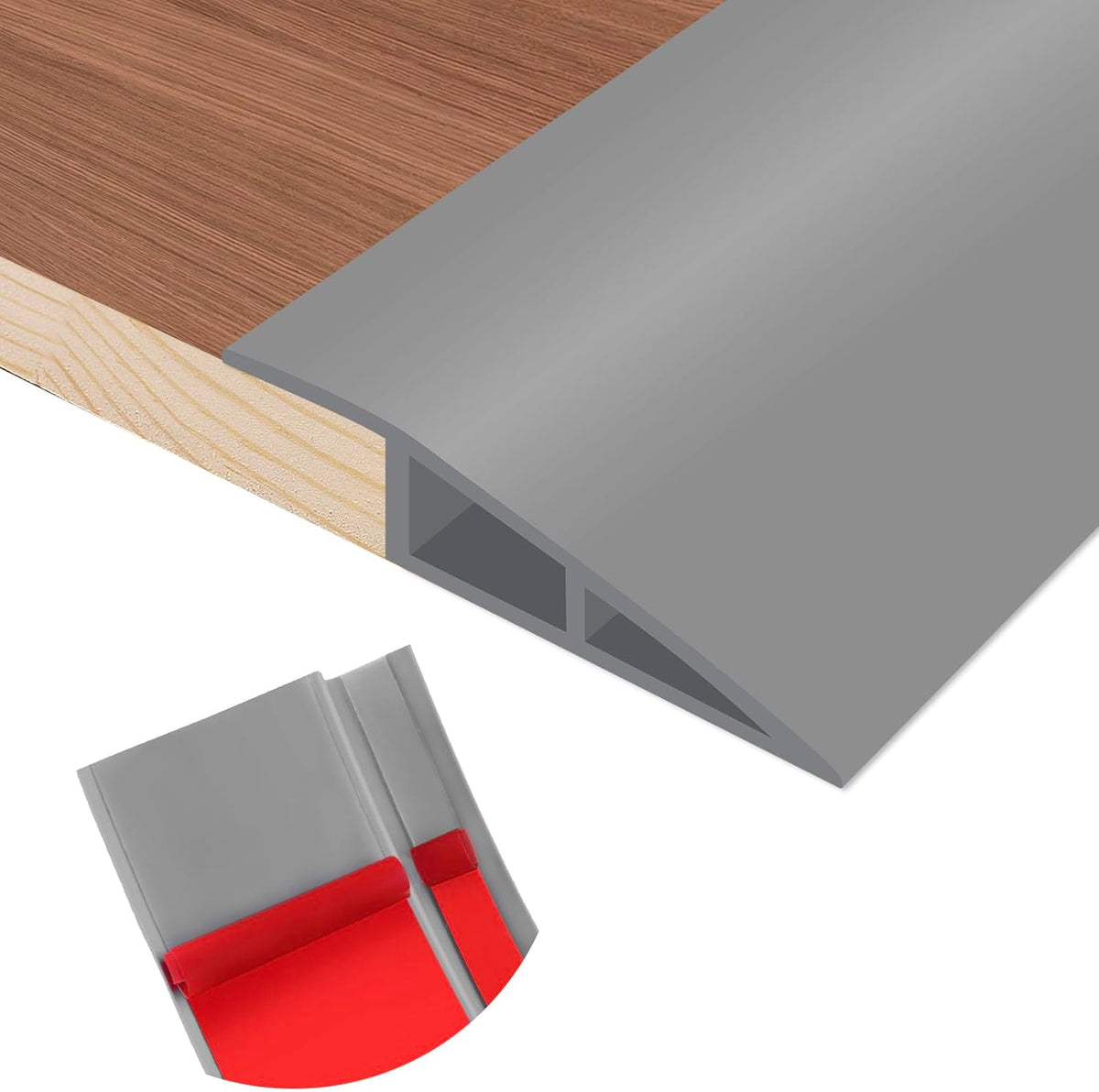 Floor Transition Strip Self Adhesive Vinyl Door Threshold for Doorways Carpet Edging Trim Overlap