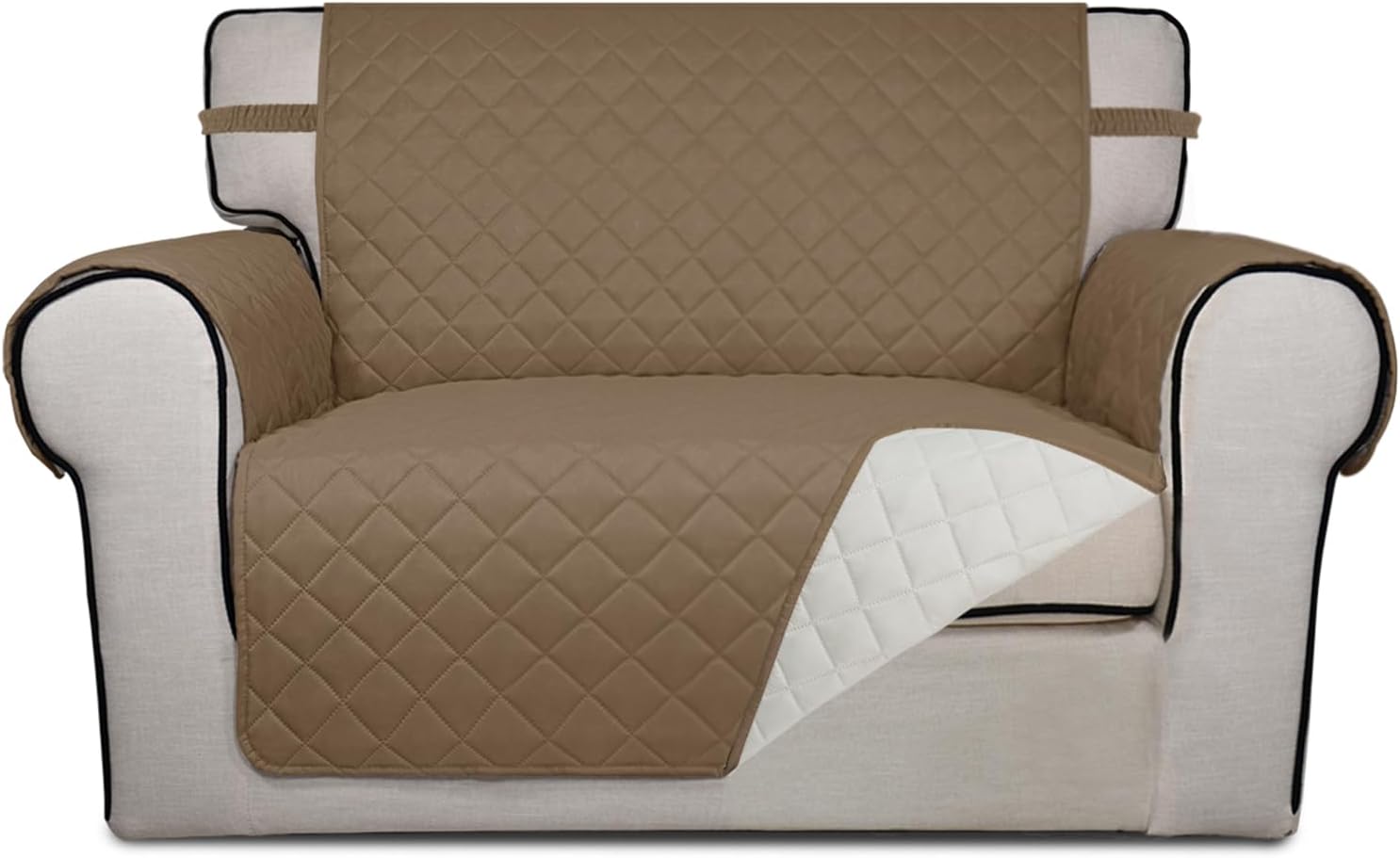 PureFit Reversible Quilted Sofa Cover, Water Resistant Slipcover Furniture Protector, Washable