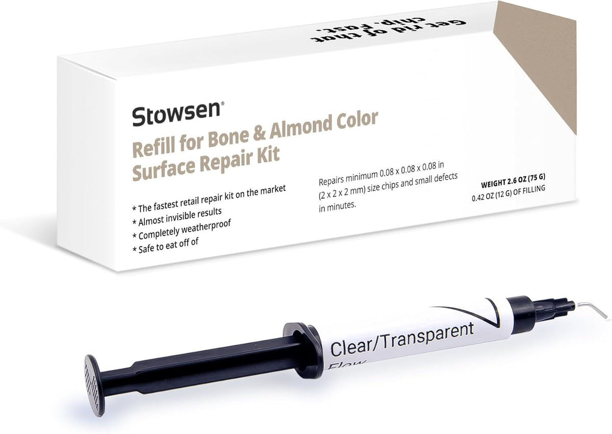 Refill for Bone & Almond Color Surface Repair Kit - Fix Chips & Defects in Minutes | Repair Tiles