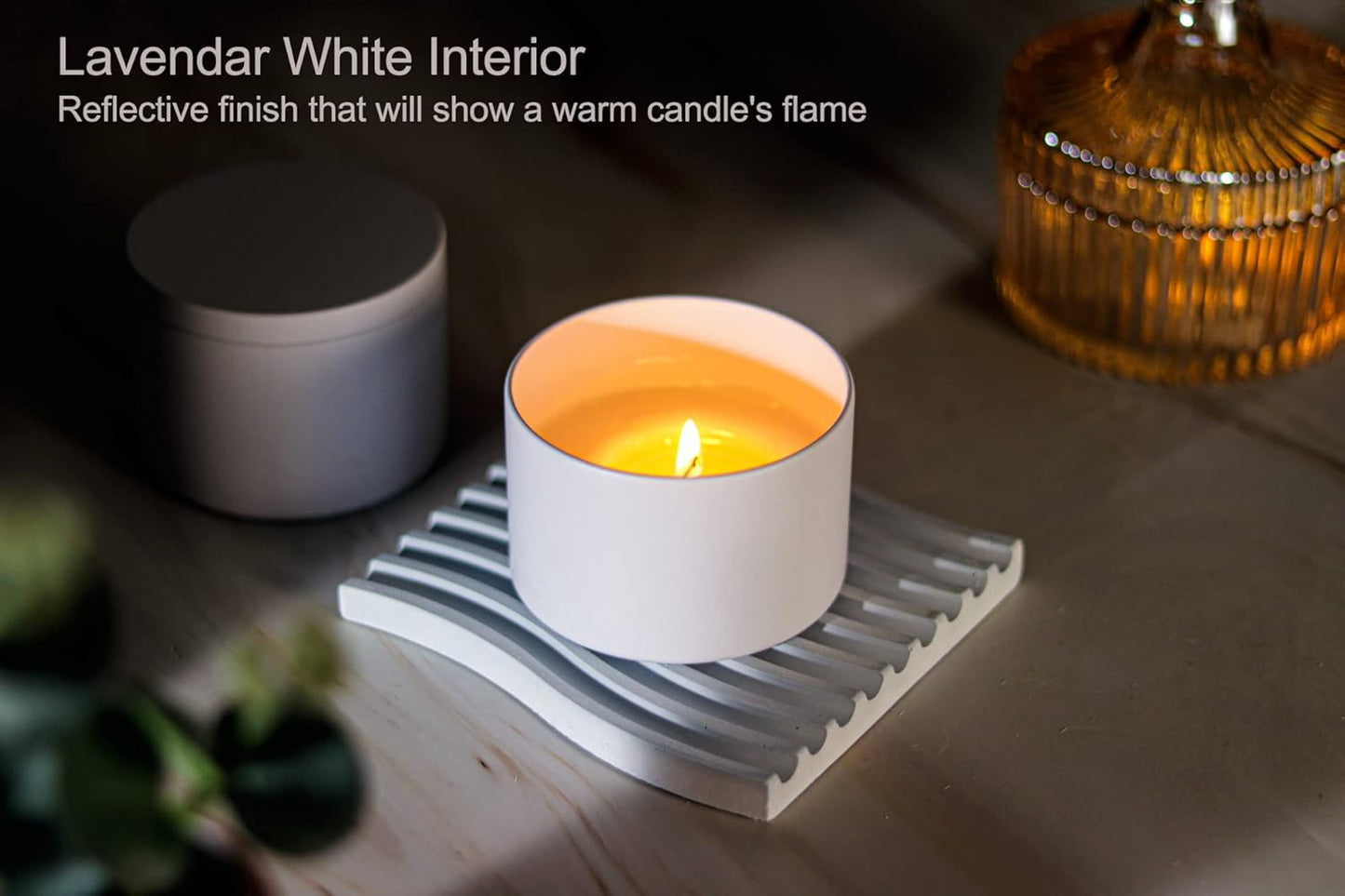 Aroparc White Candle Tins - 8oz, 24 Piece, Straight Sided Bulk Candle Containers for Candle Making