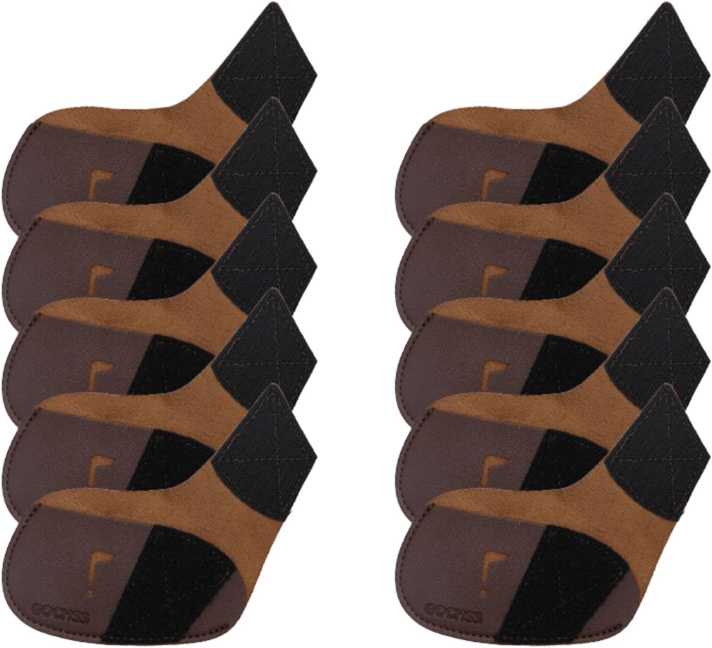 I Golf Iron Headcovers 10pcs PU Fit Both Right-Handed Clubs Golf Club Protector for Titleist